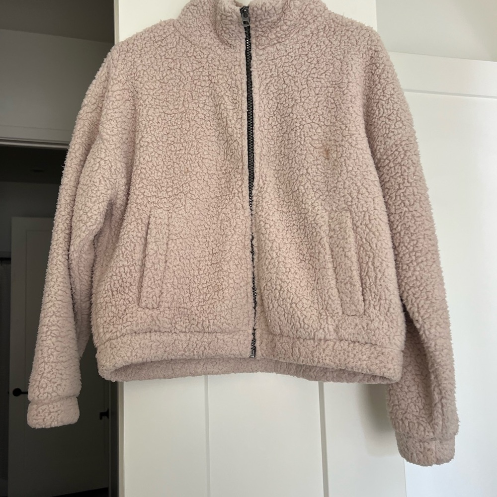 Cozy Sherpa Jacket in Light Pink